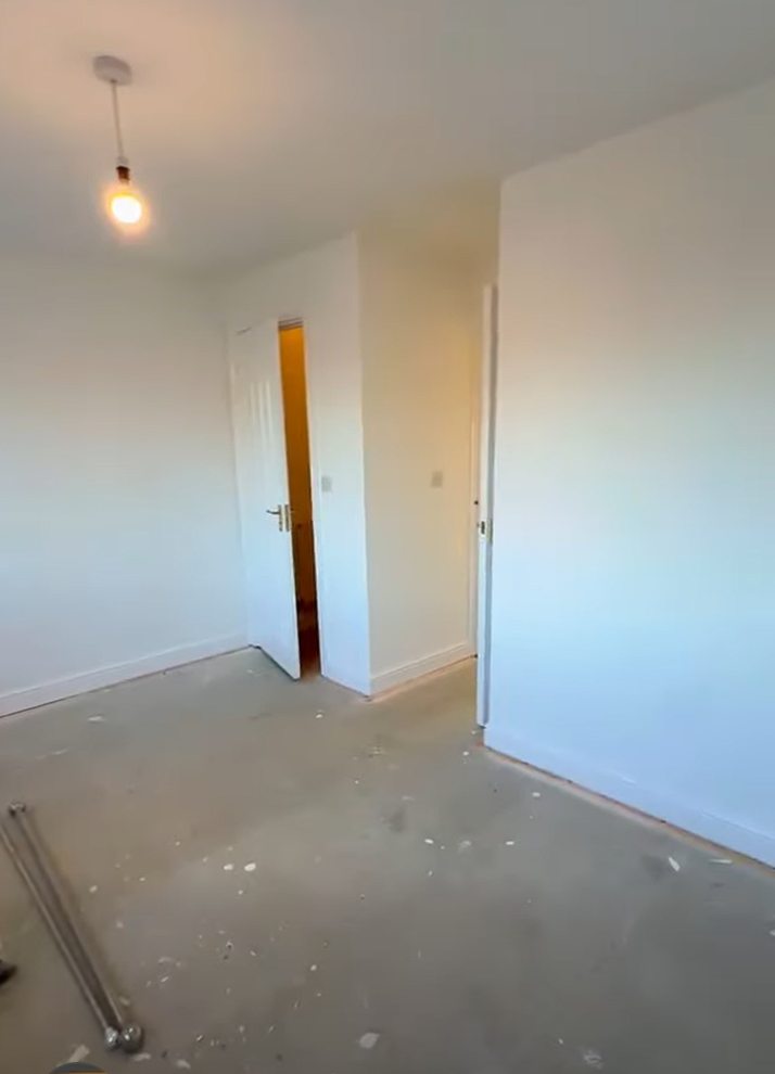 After: Interior walls before and after peeling paint repair